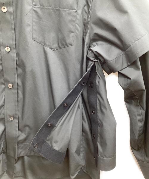 sacai（サカイ）sacai (サカイ) Cotton Weather Layered Shirt ブラック サイズ:1の古着・服飾アイテム