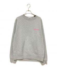 HELMUT LANG（ヘルムートラング）の古着「ロゴ刺繍クルーネックスウェット」｜グレー