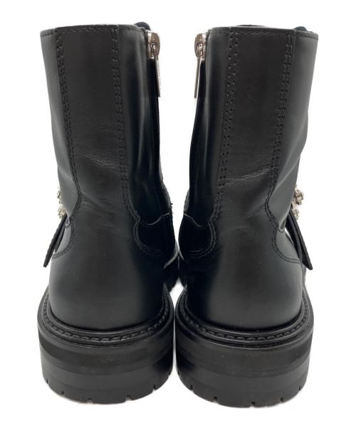 JIMMY CHOO（ジミーチュウ）JIMMY CHOO (ジミーチュウ) CORA FLAT  サイドジップブーツ ブラック サイズ:36の古着・服飾アイテム