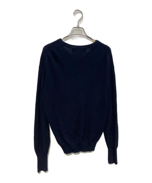 THE SHINZONE（ザ シンゾーン）THE SHINZONE (ザ シンゾーン) HIGH TWISTED COTTON KNIT PULLOVER　2025年モデル ネイビー サイズ:FOの古着・服飾アイテム