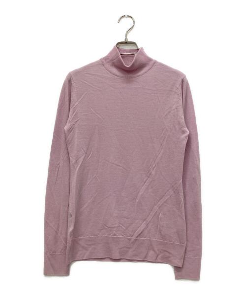 JOHN SMEDLEY（ジョンスメドレー）JOHN SMEDLEY (ジョンスメドレー) ヴァージンウール100％ハイネックニット ピンク サイズ:Sの古着・服飾アイテム