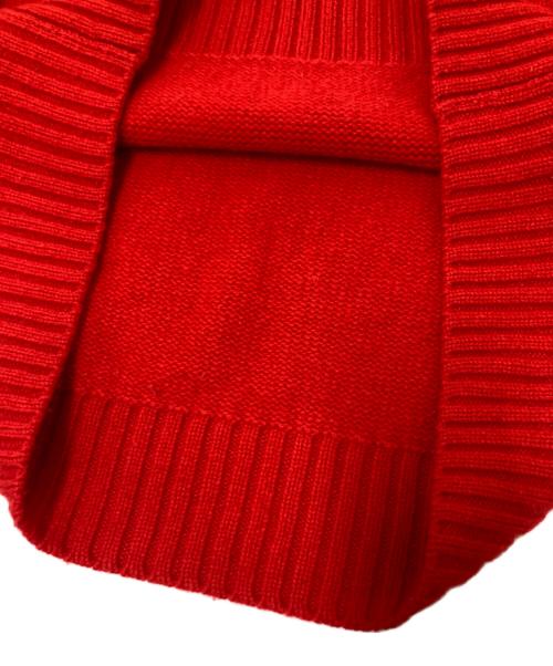 MACPHEE（マカフィー）MACPHEE (マカフィー) ラムカシミヤ Vネックプルオーバー レッド サイズ:Sの古着・服飾アイテム