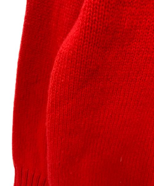 MACPHEE（マカフィー）MACPHEE (マカフィー) ラムカシミヤ Vネックプルオーバー レッド サイズ:Sの古着・服飾アイテム