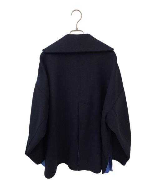 ENFOLD（エンフォルド）ENFOLD (エンフォルド) FLAT-COLLAR COAT ダークネイビー サイズ:36の古着・服飾アイテム