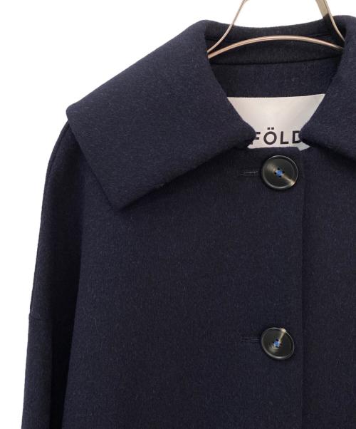 ENFOLD（エンフォルド）ENFOLD (エンフォルド) FLAT-COLLAR COAT ダークネイビー サイズ:36の古着・服飾アイテム