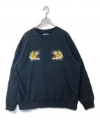 BEAMS×テーラー東洋ビームス×テーラートウヨウ）の古着「別注 刺繍 クルーネック スウェット」｜ブラック