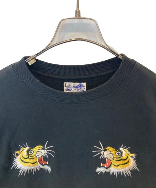 BEAMS（ビームス）BEAMS (ビームス) テーラー東洋 (テーラートウヨウ) 別注 刺繍 クルーネック スウェット ブラック サイズ:Mの古着・服飾アイテム