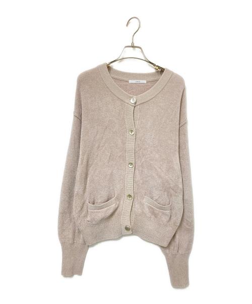 laruta（ラルータ）laruta (ラルータ) モチフワフェザーニットショートカーディガン ベージュ サイズ:FREEの古着・服飾アイテム