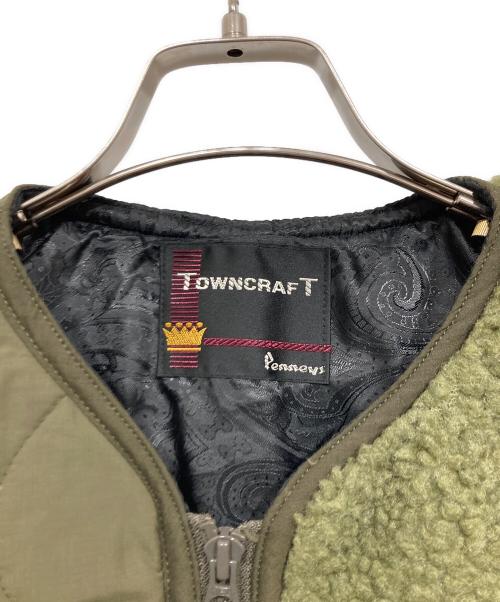 PENNEYS（ペニーズ）PENNEYS (ペニーズ) TOWN CRAFT (タウンクラフト) ボア切替コート カーキ サイズ:Freeの古着・服飾アイテム