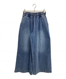 JOURNAL STANDARD relume（ジャーナルスタンダード レリューム）の古着「C/R デニムワイドギャザー」｜インディゴ