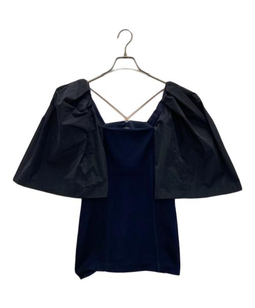 TOGA PULLA（トーガ プルラ）TOGA PULLA (トーガ プルラ) WAFFLE JERSEY TOP ネイビー サイズ:36の古着・服飾アイテム