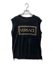 VERSACE（ヴェルサーチェ）の古着「ノースリーブカットソー」｜ブラック