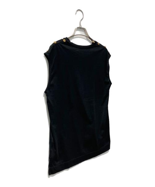 VERSACE（ヴェルサーチェ）VERSACE (ヴェルサーチェ) ノースリーブカットソー ブラック サイズ:42の古着・服飾アイテム