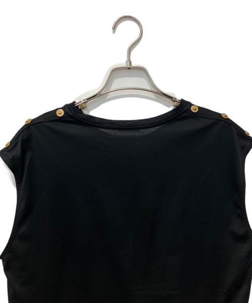 VERSACE（ヴェルサーチェ）VERSACE (ヴェルサーチェ) ノースリーブカットソー ブラック サイズ:42の古着・服飾アイテム