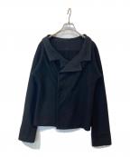 Y'sワイズ）の古着「ウールスナップボタンニットジャケット　YL-T44-862」｜ブラック