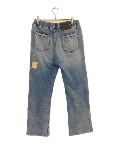 R.H.Vintage（ロンハーマン・ヴィンテージ）R.H.Vintage (ロンハーマン・ヴィンテージ) パッチワークデニムスウェットパンツ スカイブルー サイズ:Lの古着・服飾アイテム