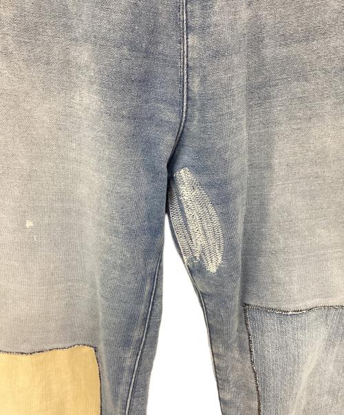 R.H.Vintage（ロンハーマン・ヴィンテージ）R.H.Vintage (ロンハーマン・ヴィンテージ) パッチワークデニムスウェットパンツ スカイブルー サイズ:Lの古着・服飾アイテム