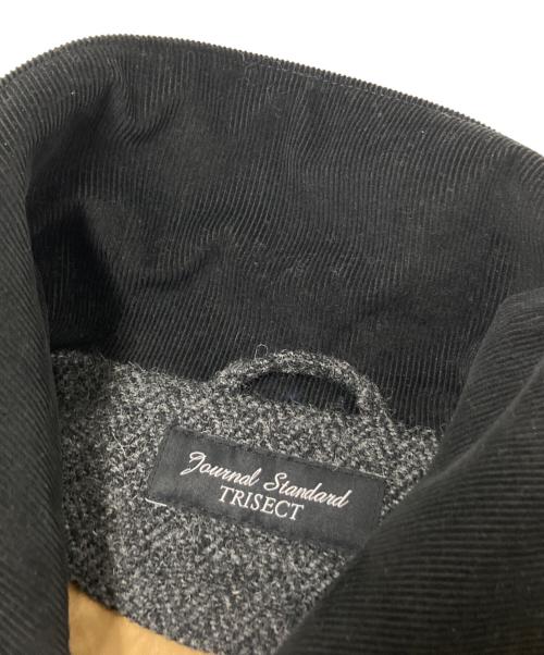 JOURNAL STANDARD TRISECT（ジャーナルスタンダード トライセクト）JOURNAL STANDARD TRISECT (ジャーナルスタンダード トライセクト) Harris Tweed (ハリスツイード) ファイヤーマンコート グレー サイズ:Lの古着・服飾アイテム