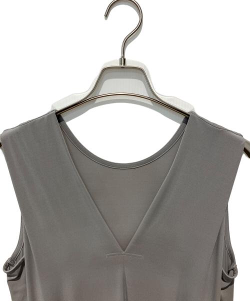 ISSEY MIYAKE（イッセイミヤケ）ISSEY MIYAKE (イッセイミヤケ) DRAPE JERSEY-46 DRESS グレー サイズ:2の古着・服飾アイテム