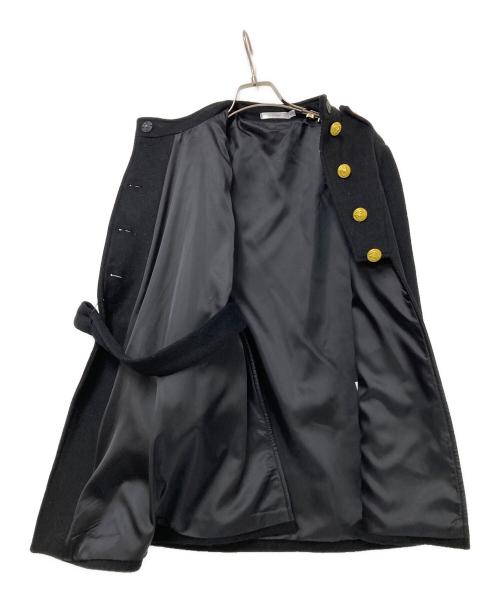 N.Frame（エヌ フレーム）N.Frame (エヌ フレーム) ゴールド釦クラシックケープコート ブラック サイズ:Sの古着・服飾アイテム