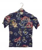 RRLダブルアールエル）の古着「TROPICAL PRINT HAWAIIAN SHIRTS」｜ネイビー