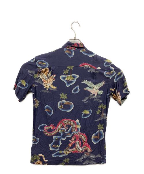 RRL（ダブルアールエル）RRL (ダブルアールエル) TROPICAL PRINT HAWAIIAN SHIRTS ネイビー サイズ:XSの古着・服飾アイテム