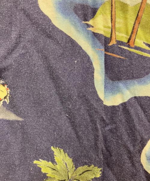 RRL（ダブルアールエル）RRL (ダブルアールエル) TROPICAL PRINT HAWAIIAN SHIRTS ネイビー サイズ:XSの古着・服飾アイテム