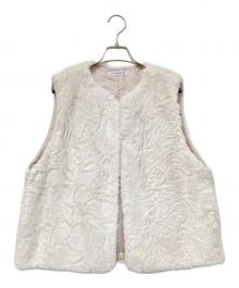 BEAUTY&YOUTH（ビューティーアンドユース）の古着「フェイクファー ベスト」｜ホワイト