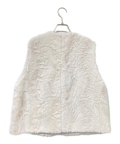 BEAUTY&YOUTH（ビューティーアンドユース）BEAUTY&YOUTH (ビューティーアンドユース) フェイクファー ベスト ホワイト サイズ:下記参照の古着・服飾アイテム