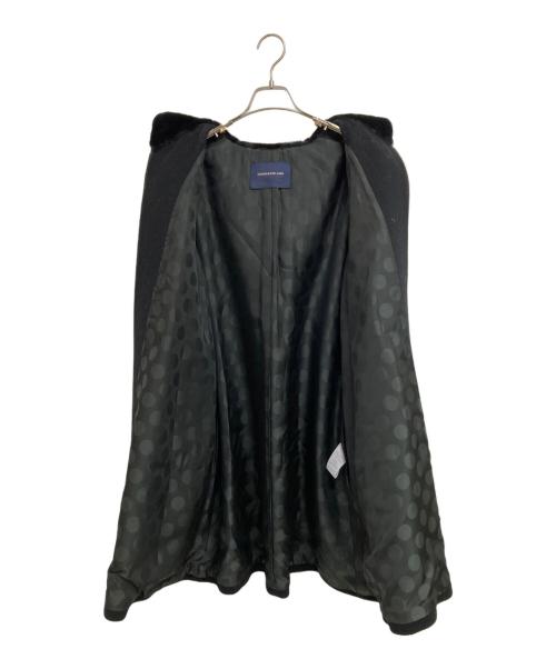 TOMORROW LAND collection（トゥモローランドコレクション）TOMORROW LAND collection (トゥモローランドコレクション) シャルムビーバーステンフードコート ブラック サイズ:36の古着・服飾アイテム