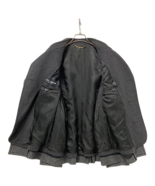 DOLCE & GABBANA（ドルチェ＆ガッバーナ）DOLCE & GABBANA (ドルチェ＆ガッバーナ) カシミヤ混ドッキングPコート グレー サイズ:46の古着・服飾アイテム