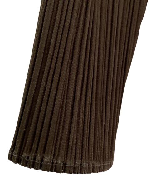 PLEATS PLEASE（プリーツプリーズ）PLEATS PLEASE (プリーツプリーズ) ハイネックカットソー オリーブ サイズ:3の古着・服飾アイテム