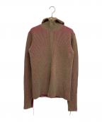 IRENEアイレネ）の古着「ジップニット」｜ブラウン×ピンク