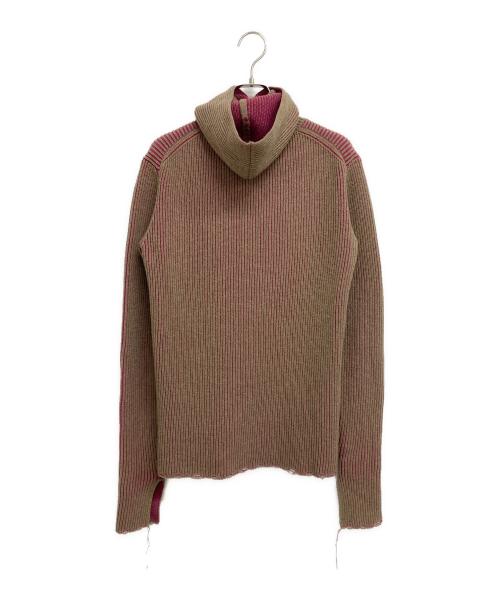 IRENE（アイレネ）IRENE (アイレネ) ジップニット ブラウン×ピンク サイズ:36の古着・服飾アイテム