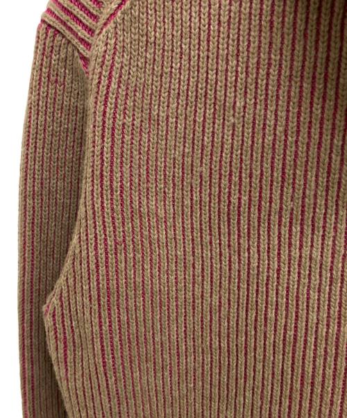 IRENE（アイレネ）IRENE (アイレネ) ジップニット ブラウン×ピンク サイズ:36の古着・服飾アイテム