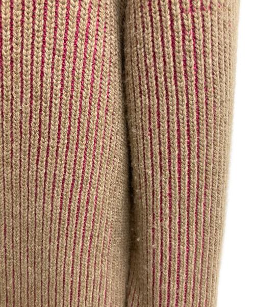 IRENE（アイレネ）IRENE (アイレネ) ジップニット ブラウン×ピンク サイズ:36の古着・服飾アイテム