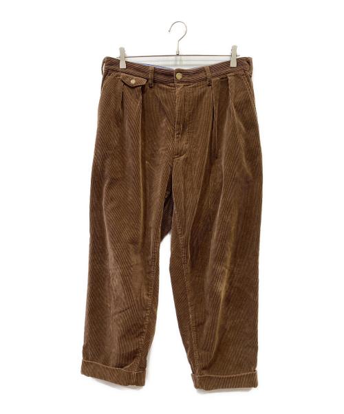 BEAMS PLUS（ビームスプラス）BEAMS PLUS (ビームスプラス) 2Pleats Corduroy ブラウン サイズ:Lの古着・服飾アイテム