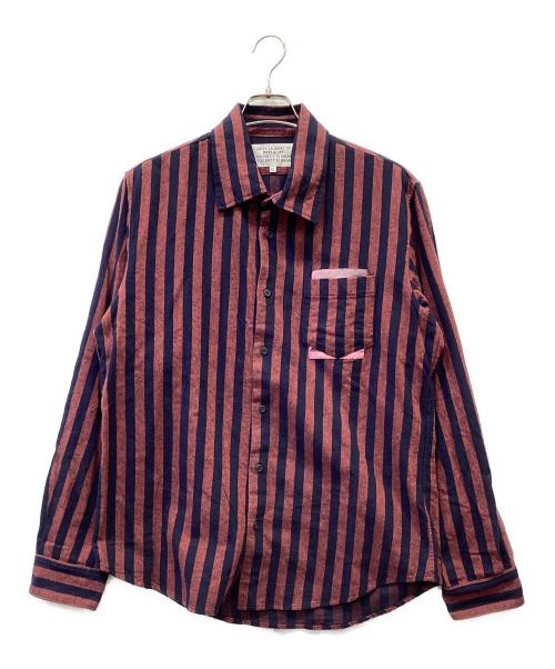 PEEL&LIFT（ピールアンドリフト）PEEL&LIFT (ピールアンドリフト) ストライプシャツ レッド サイズ:XLの古着・服飾アイテム