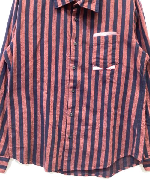 PEEL&LIFT（ピールアンドリフト）PEEL&LIFT (ピールアンドリフト) ストライプシャツ レッド サイズ:XLの古着・服飾アイテム