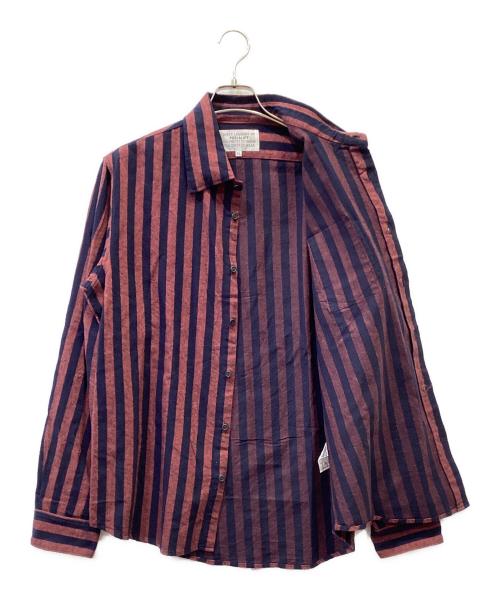 PEEL&LIFT（ピールアンドリフト）PEEL&LIFT (ピールアンドリフト) ストライプシャツ レッド サイズ:XLの古着・服飾アイテム