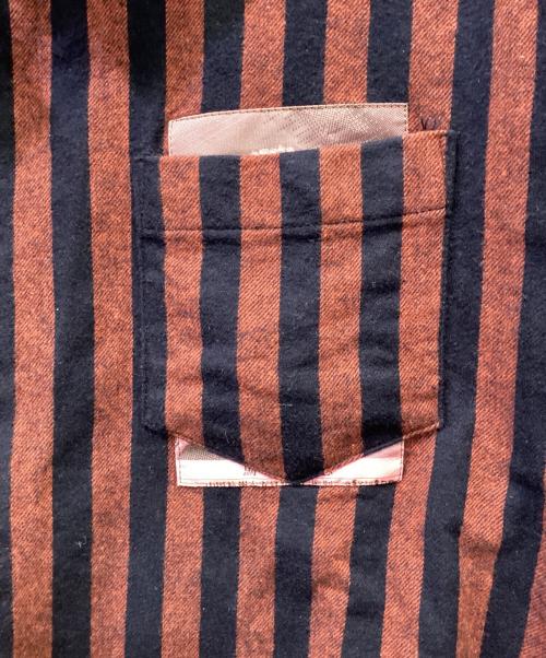 PEEL&LIFT（ピールアンドリフト）PEEL&LIFT (ピールアンドリフト) ストライプシャツ レッド サイズ:XLの古着・服飾アイテム