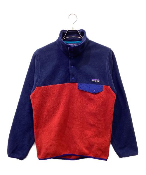 Patagonia（パタゴニア）Patagonia (パタゴニア) ライトウェイト シンチラスナップT ネイビー×レッド サイズ:XSの古着・服飾アイテム