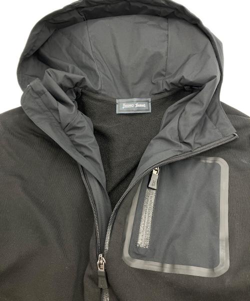 HERNO（ヘルノ）HERNO (ヘルノ) Laminar ハイブリッドジップフーディ ブラック サイズ:44の古着・服飾アイテム