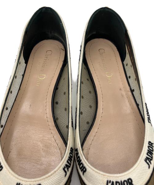 Christian Dior（クリスチャン ディオール）Christian Dior (クリスチャン ディオール) ドット柄メッシュパンプス ブラック サイズ:36の古着・服飾アイテム