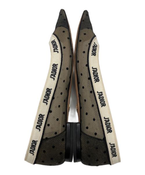 Christian Dior（クリスチャン ディオール）Christian Dior (クリスチャン ディオール) ドット柄メッシュパンプス ブラック サイズ:36の古着・服飾アイテム