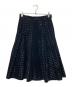 tricot COMME des GARCONS（トリココムデギャルソン）の古着「ベロアチェックスカート」｜ブラック