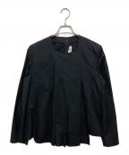 COMME des GARCONSコムデギャルソン）の古着「タックプリーツブラウス」｜ブラック