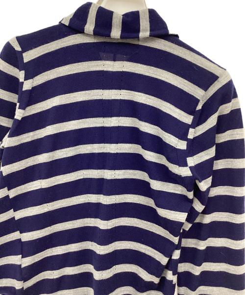 tricot COMME des GARCONS（トリココムデギャルソン）tricot COMME des GARCONS (トリココムデギャルソン) ラウンドカラーボーダーニットブラウス ネイビー サイズ:FREEの古着・服飾アイテム