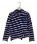 tricot COMME des GARCONS（トリココムデギャルソン）の古着「ラウンドカラーボーダーニットブラウス」｜ネイビー