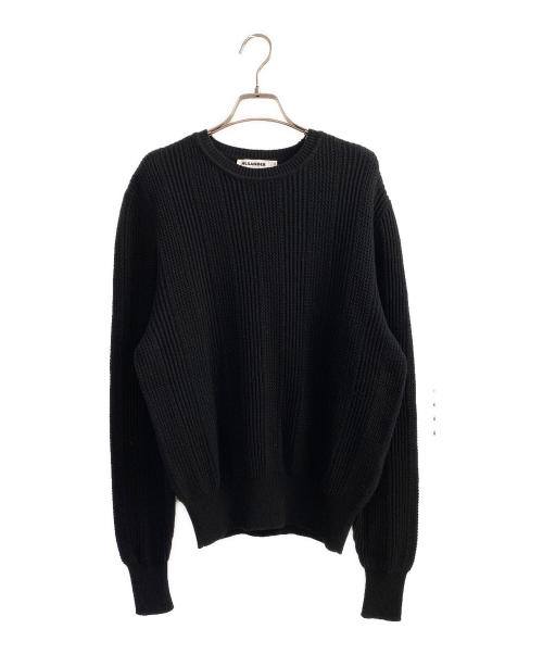 JIL SANDER（ジルサンダー）JIL SANDER (ジルサンダー) カシミヤシルク混ニット ブラック サイズ:４０の古着・服飾アイテム